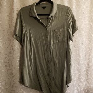 Torrid Green Button Down Top